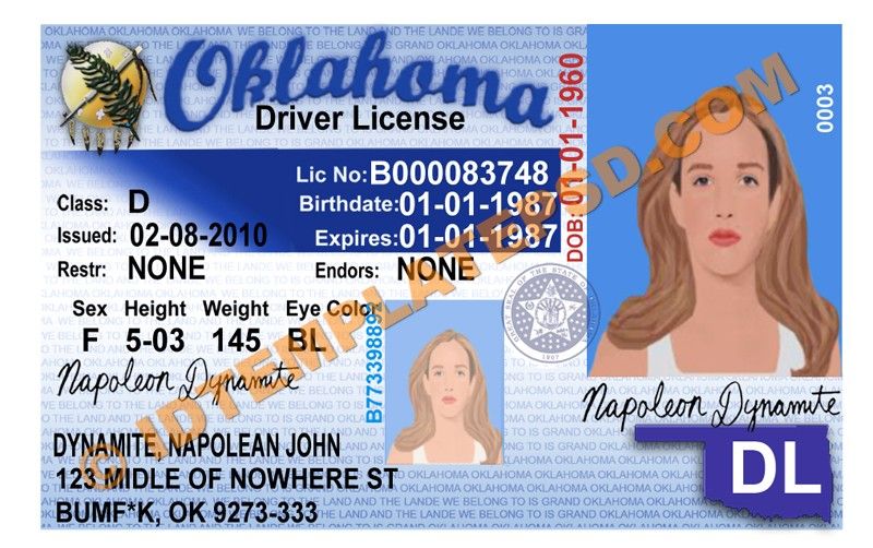 state drivers license psd templates